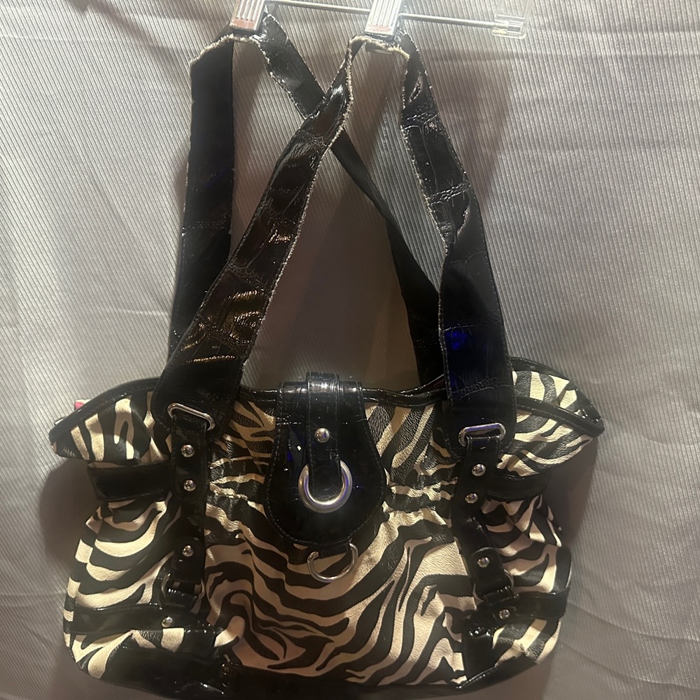 Zebra print purse